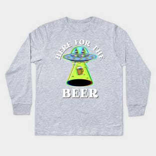 Just Here For The Beer Kids Long Sleeve T-Shirt